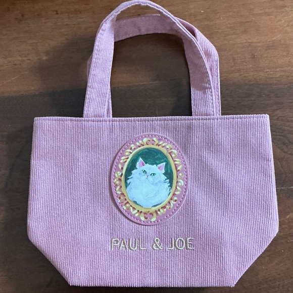 Paul & Joe Handbags - Paul & Joe Blush Cat Embroidered Tote